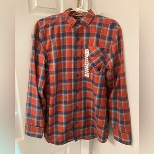 NWT Duluth Trading Alaskan Hardgear Midnight Sun Plaid Flannel Shirt Medium